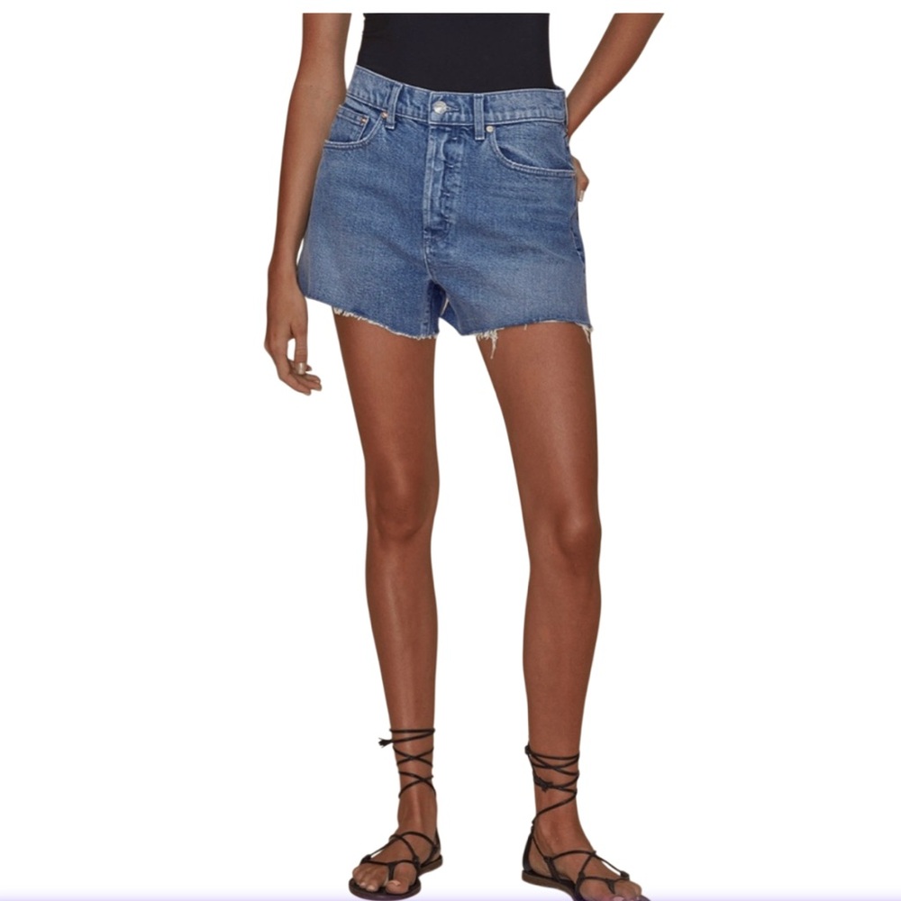 LE JEAN Adele High-Rise Denim Shorts 27